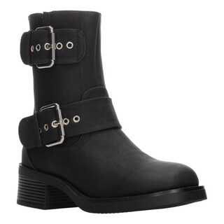 Foto 2 | Botines Mujer Berlin Negro Doble Hebilla Tacón 5 Cm Negro