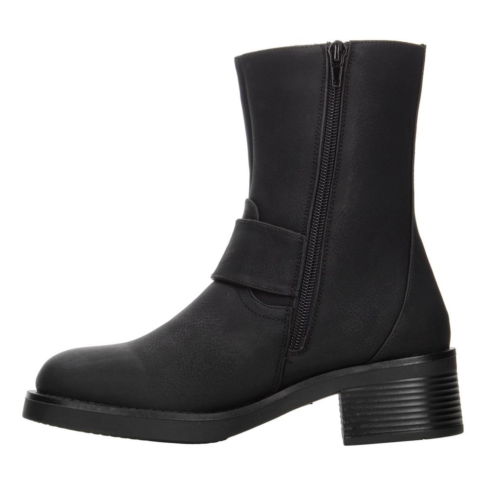 Foto 6 pulgar | Botines Mujer Berlin Negro Doble Hebilla Tacón 5 Cm Negro