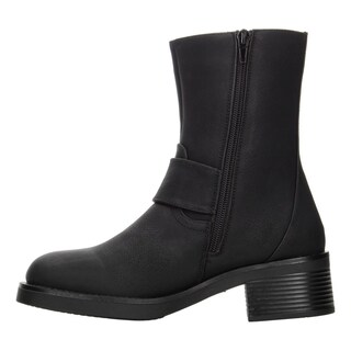 Foto 5 | Botines Mujer Berlin Negro Doble Hebilla Tacón 5 Cm Negro