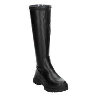Foto 4 | Botas Mujer Berlin Negro Casual Tubo Caña Alta Tacón 5 Cm Negro
