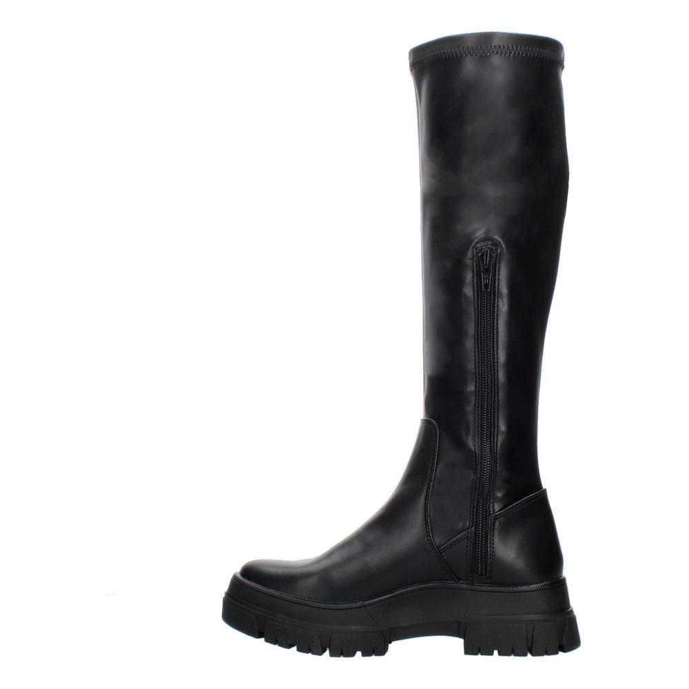 Foto 6 pulgar | Botas Mujer Berlin Negro Casual Tubo Caña Alta Tacón 5 Cm Negro