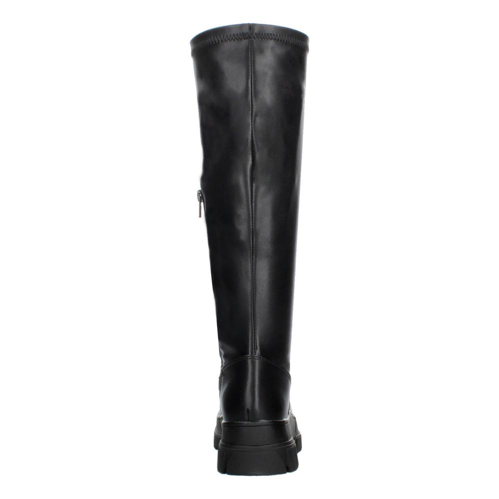 Foto 8 pulgar | Botas Mujer Berlin Negro Casual Tubo Caña Alta Tacón 5 Cm Negro