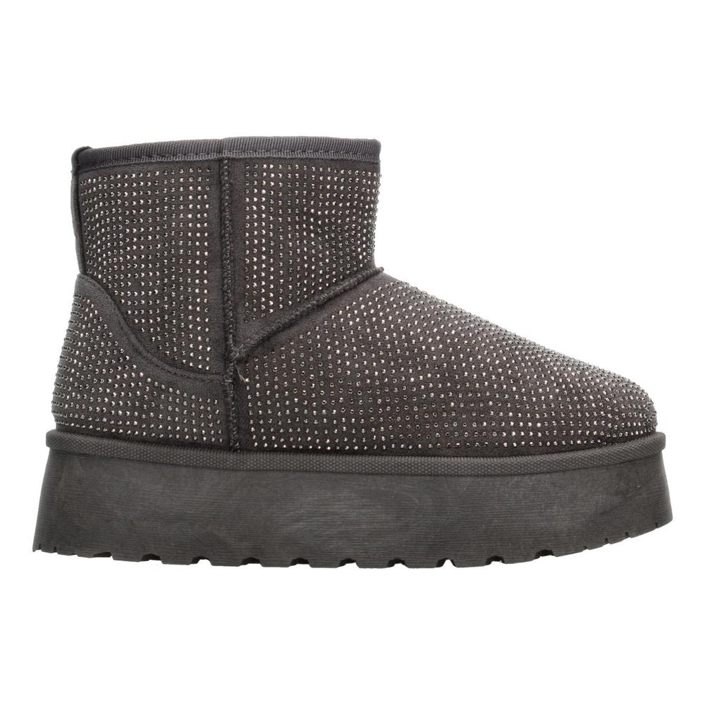 Foto 2 pulgar | Botin Mujer Berlin Gris Australiana Invierno Plataforma 4 Cm Gris