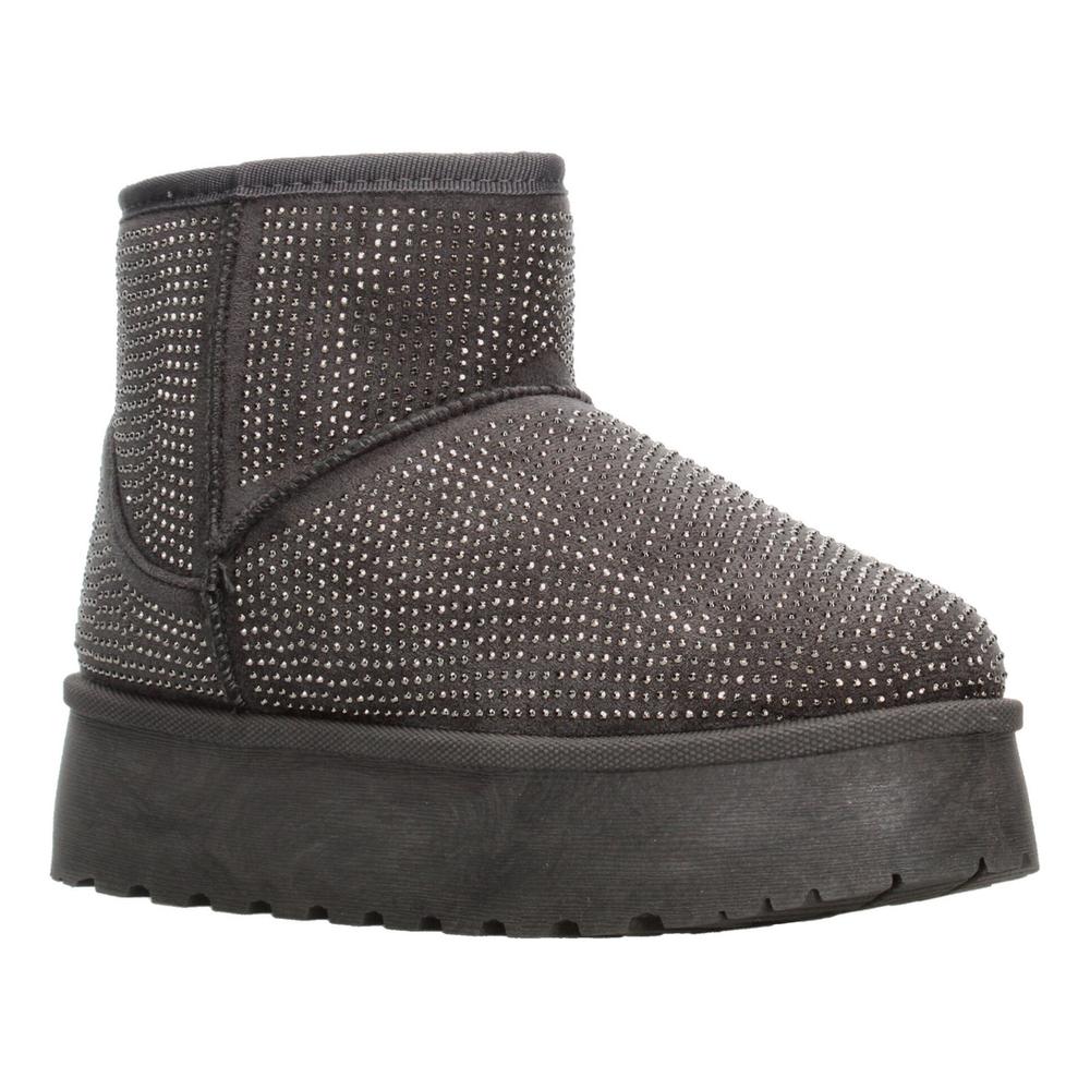 Foto 3 pulgar | Botin Mujer Berlin Gris Australiana Invierno Plataforma 4 Cm Gris