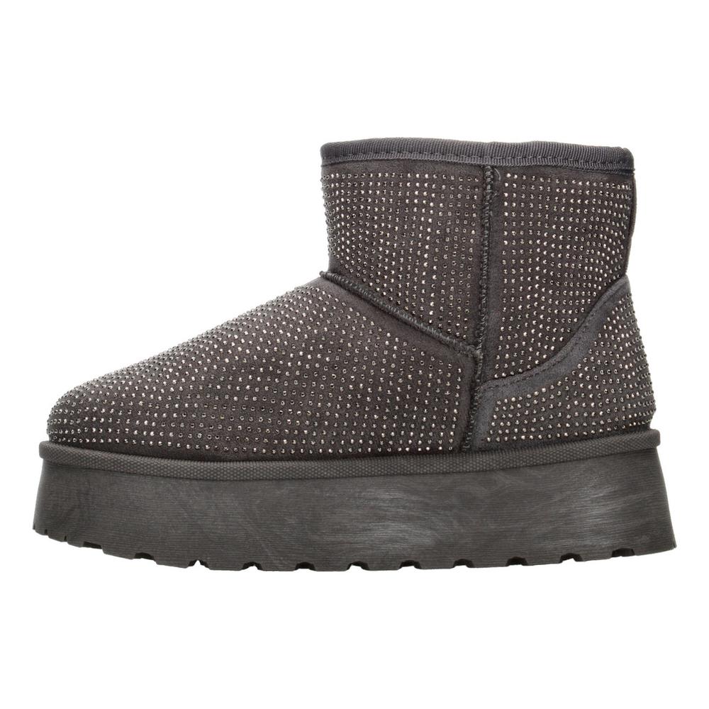 Foto 6 pulgar | Botin Mujer Berlin Gris Australiana Invierno Plataforma 4 Cm Gris