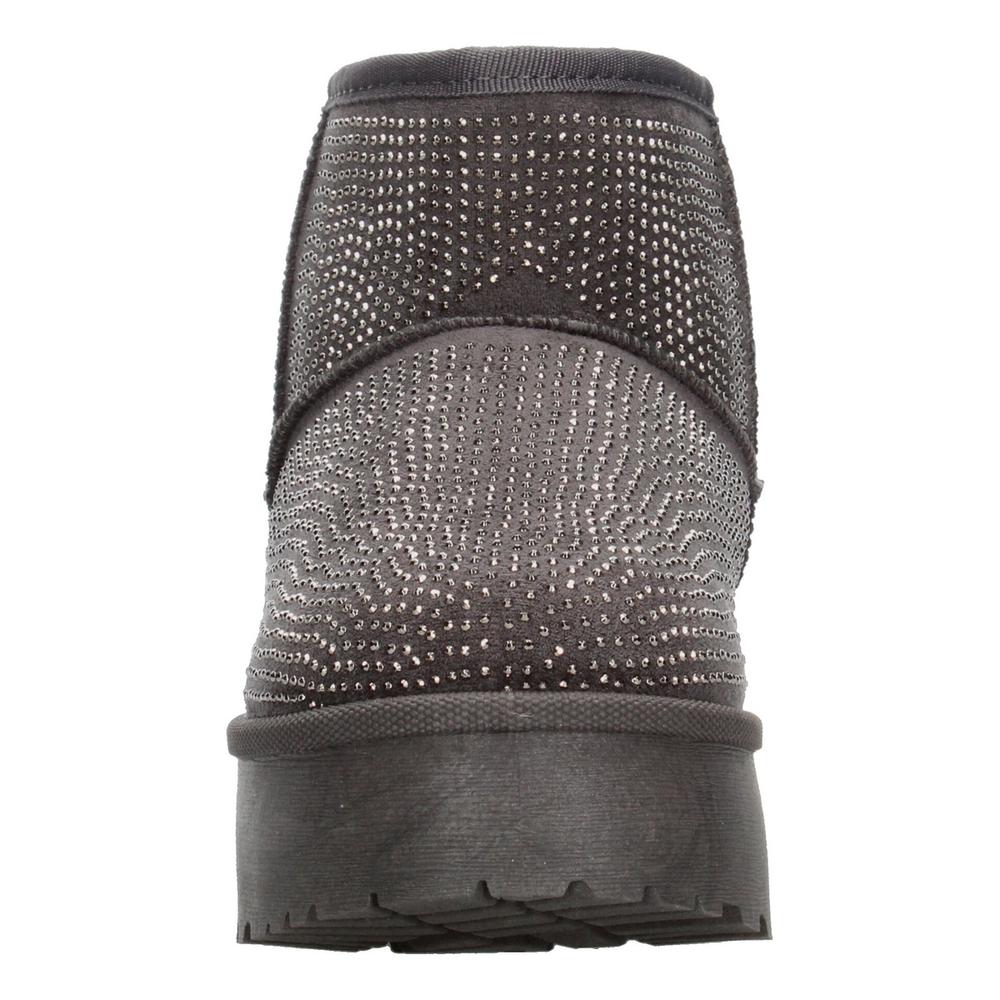 Foto 7 pulgar | Botin Mujer Berlin Gris Australiana Invierno Plataforma 4 Cm Gris