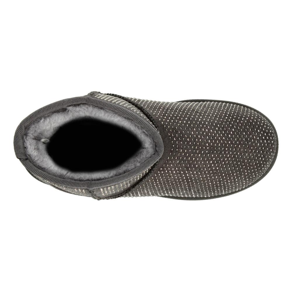 Foto 9 pulgar | Botin Mujer Berlin Gris Australiana Invierno Plataforma 4 Cm Gris