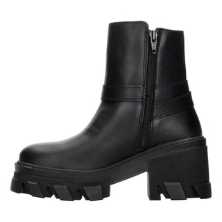 Foto 5 | Botín Mujer Berlín Negro Tacón 7.5 Cm Hebilla Dama Negro