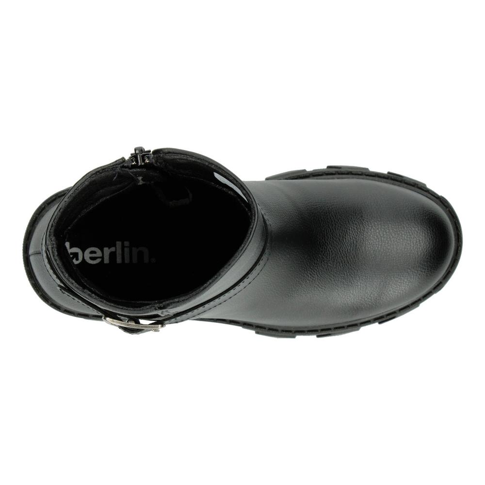 Foto 9 pulgar | Botín Mujer Berlín Negro Tacón 7.5 Cm Hebilla Dama Negro