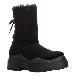 Foto 2 | Botines Mujer Berlin Negro Platafroma 4.5 Cm Invierno Negro