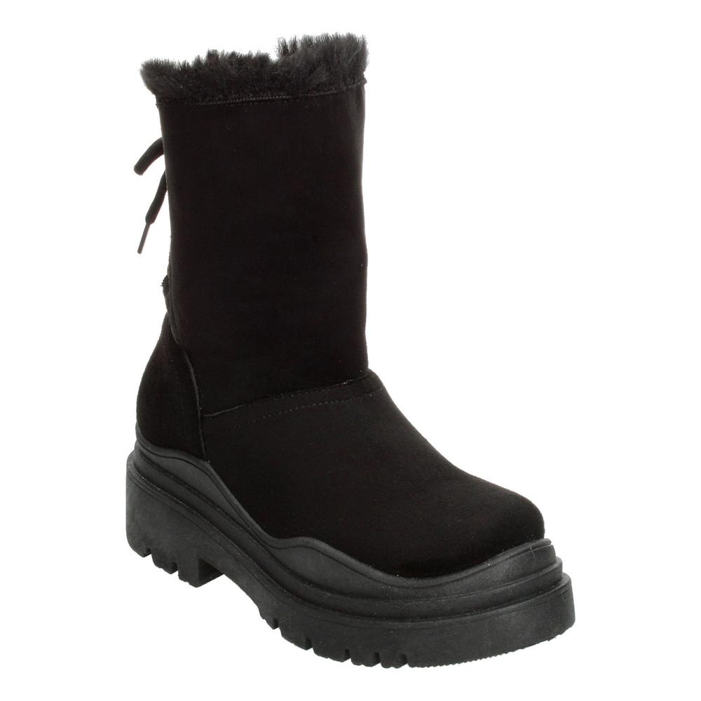 Foto 4 | Botines Mujer Berlin Negro Platafroma 4.5 Cm Invierno Negro