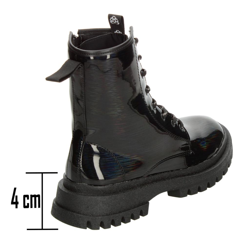 Foto 4 pulgar | Bota Mujer Jr. Tropicana Negro Plataforma 4 Cm Cintas Dama Negro