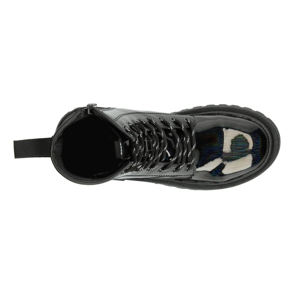 Foto 9 pulgar | Bota Mujer Jr. Tropicana Negro Plataforma 4 Cm Cintas Dama Negro