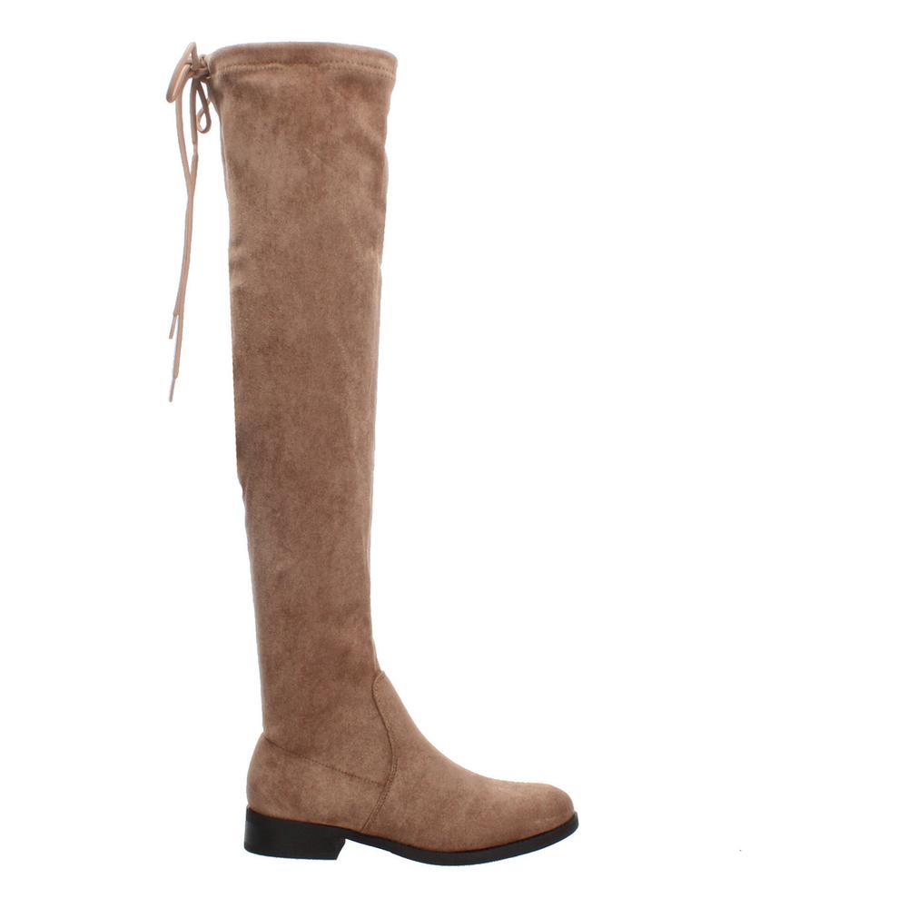 Bota Mujer Berlin Cafe Tacón Bajo Casual Alta Ajustable Cafe