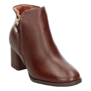 Foto 4 | Botines Mujer Modare Café Casual Tacón 6.5 Cm Para Dama Cafe