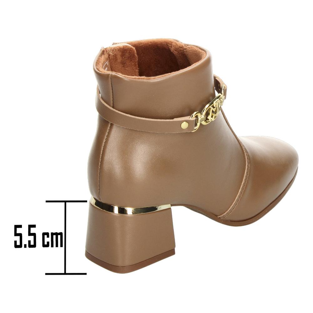 Foto 3 | Botines Mujer Modare Café Ligero Tacón 5.5 Cm Para Dama Cafe