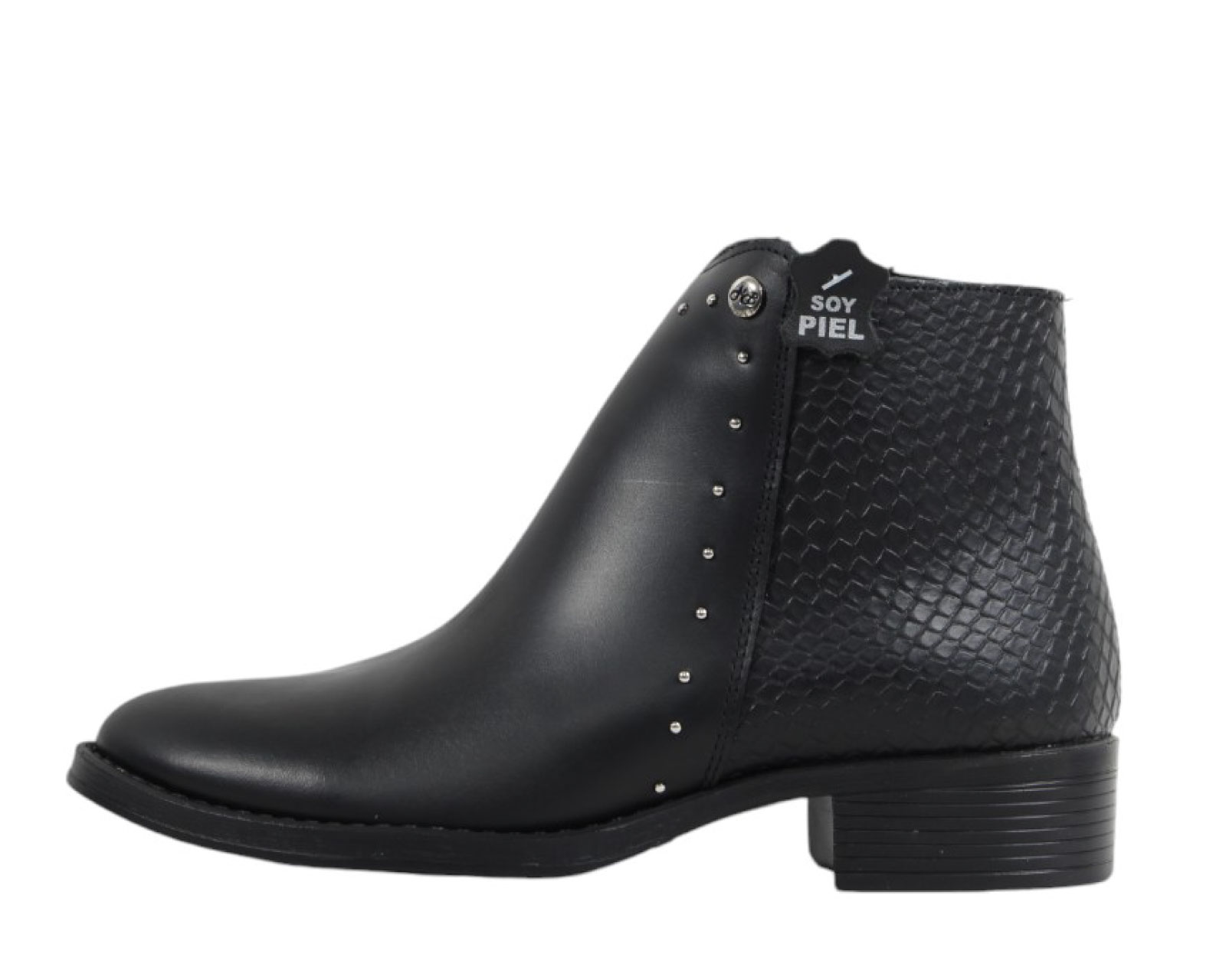 Foto 4 pulgar | Botin Mujer Bonita 2304 Negro Comodo Antiderrapante