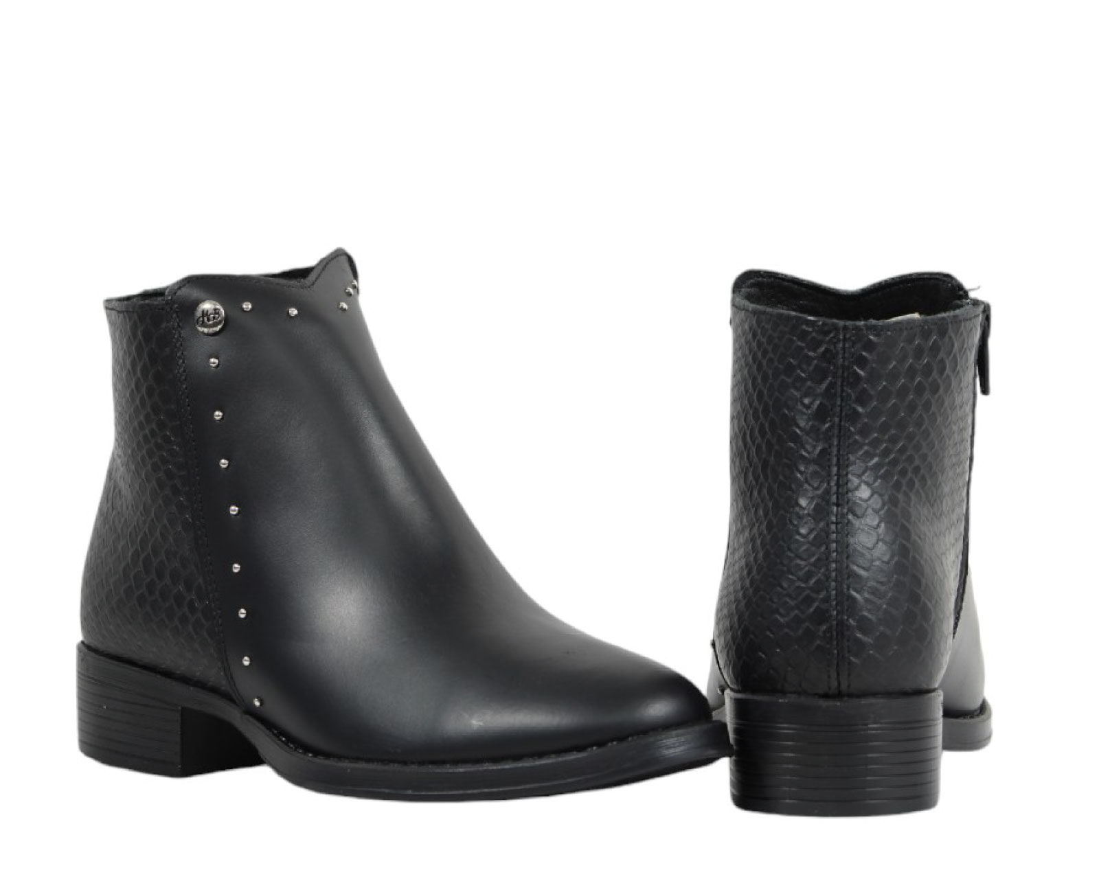 Foto 4 | Botin Mujer Bonita 2304 Negro Comodo Antiderrapante