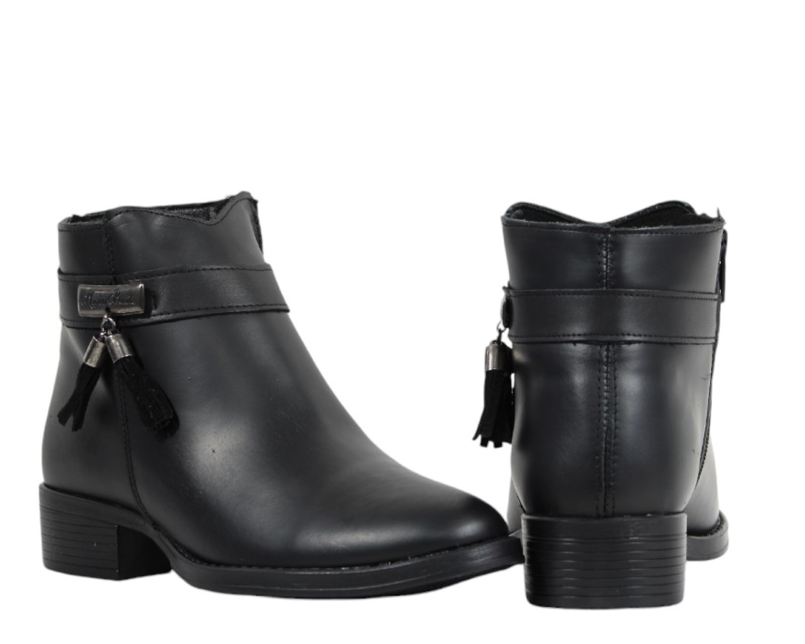 Foto 4 | Botin Mujer Bonita 2308 Negro Comodo Antiderrapante