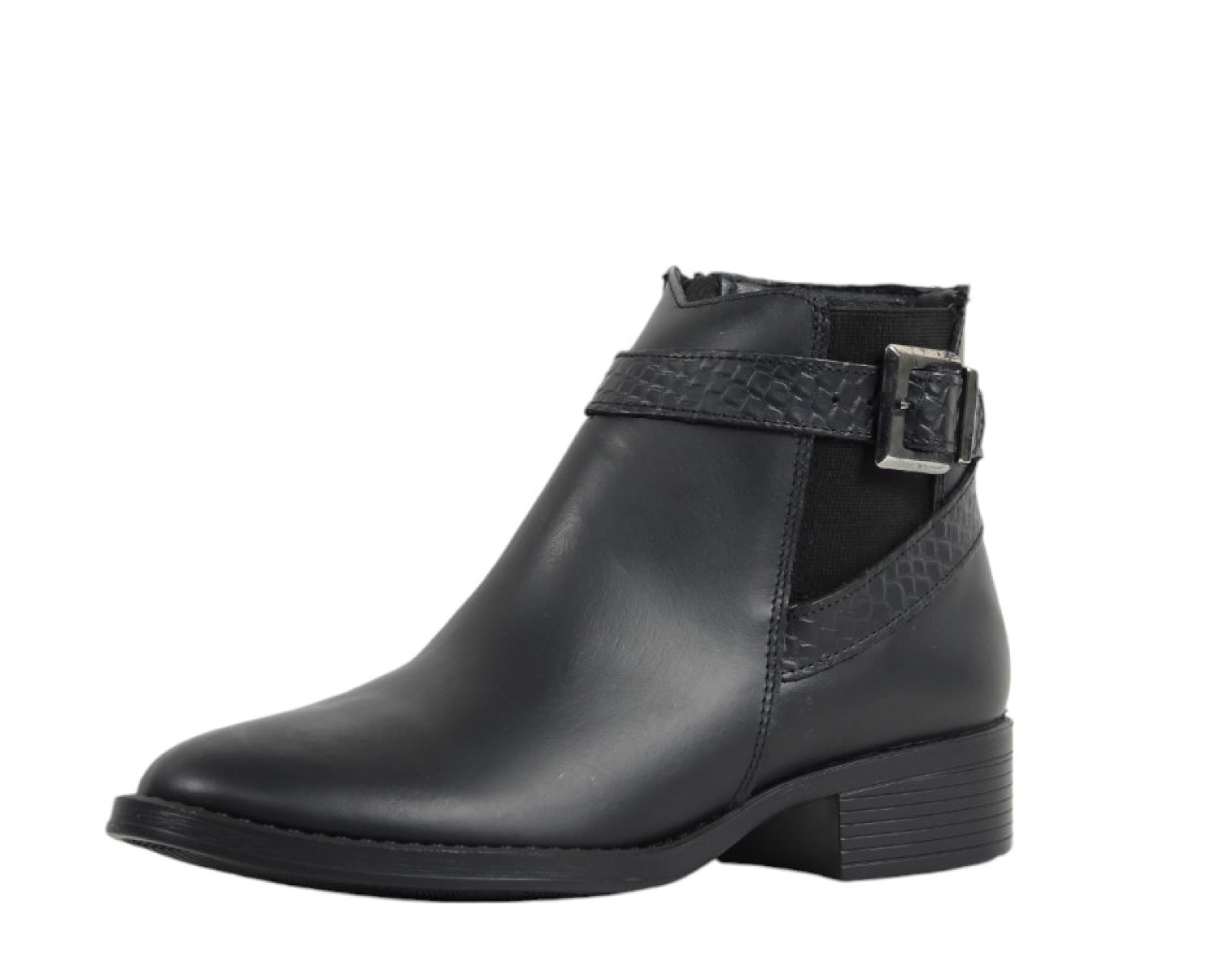 Foto 3 | Botin Mujer Bonita 2302 Negro Comodo Antiderrapante