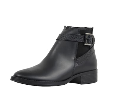 Foto 3 | Botin Mujer Bonita 2302 Negro Comodo Antiderrapante