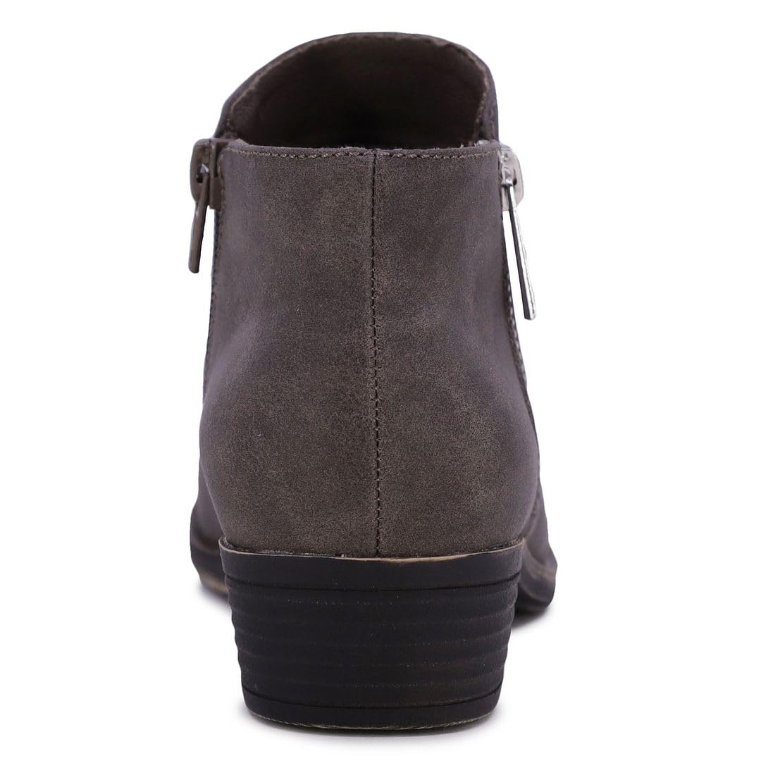 Foto 4 pulgar | Botines Nautica Alara Para Mujer, Piel Vegana, Color Gris, Talla 7.5 - Venta Internacional.