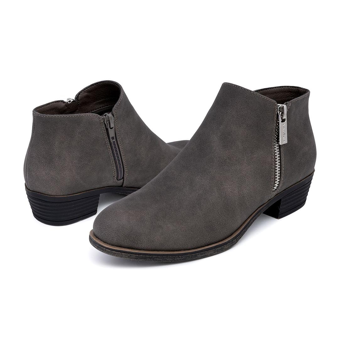 Foto 7 pulgar | Botines Nautica Alara Para Mujer, Piel Vegana, Color Gris, Talla 7.5 - Venta Internacional.