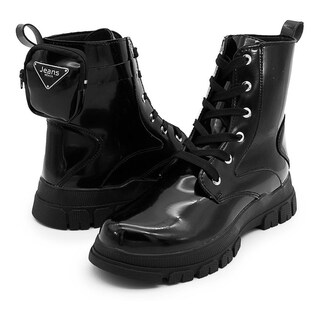 Foto 1 | Botin Niña Bolsita Charol Negro Tendencia Comodas 18-21 Negro