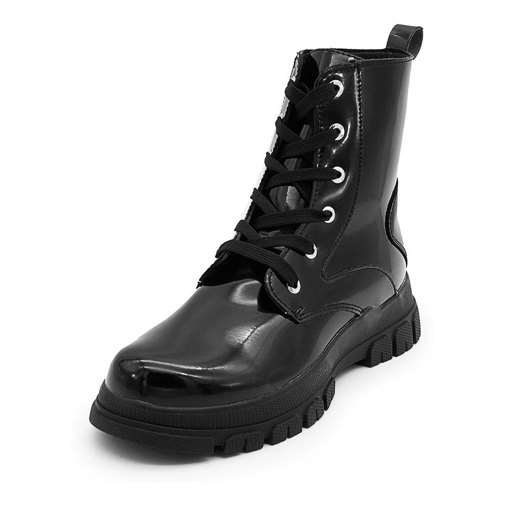 Foto 2 | Botin Niña Bolsita Charol Negro Tendencia Comodas 18-21 Negro