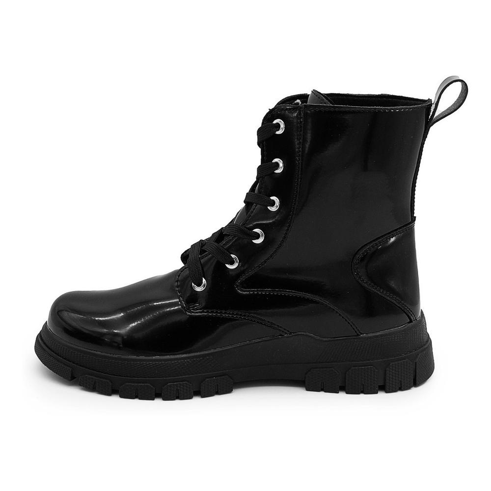 Foto 4 pulgar | Botin Niña Bolsita Charol Negro Tendencia Comodas 18-21 Negro