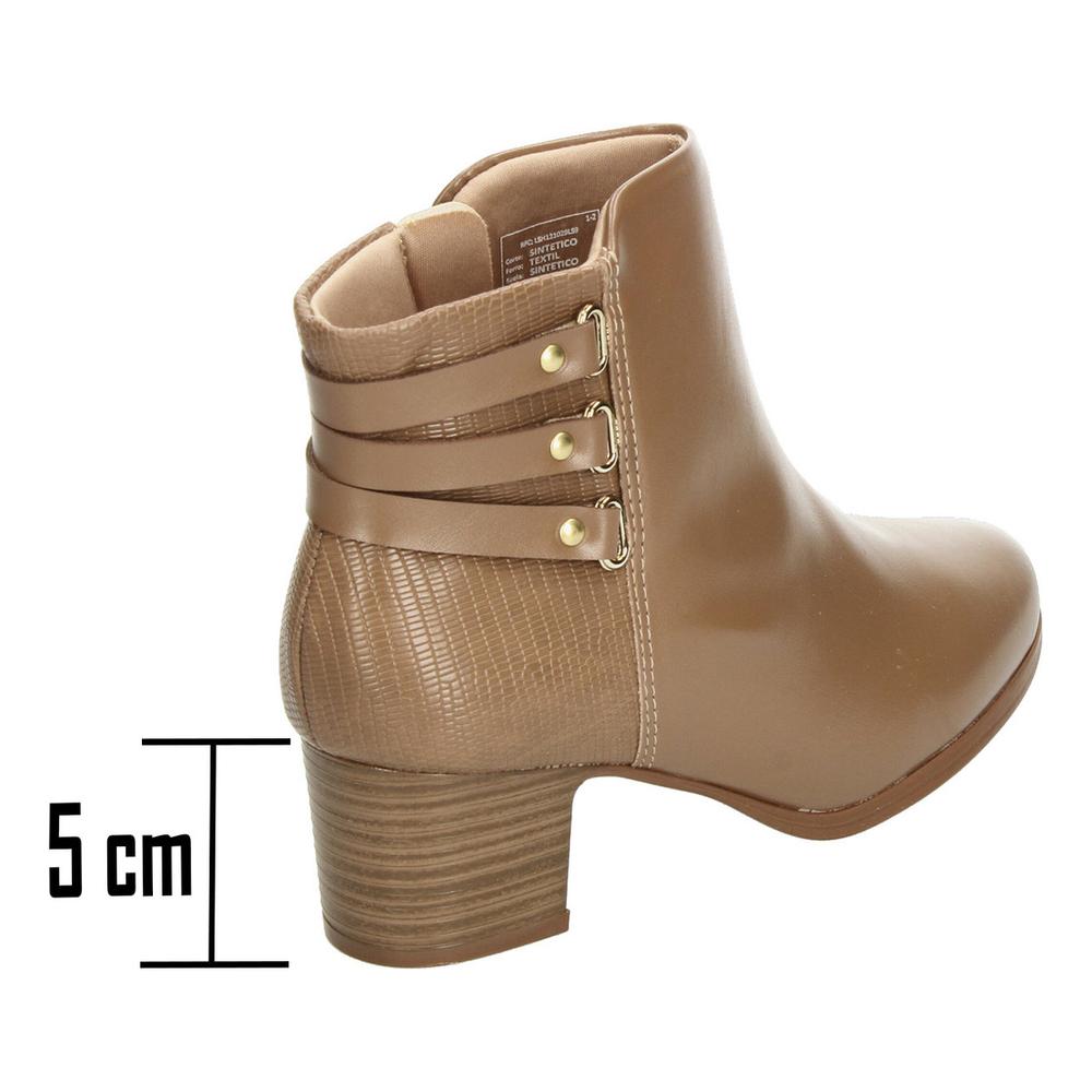 Foto 4 pulgar | Botines Mujer Modare Café Camello Tacón 5 Cm Para Dama Cafe