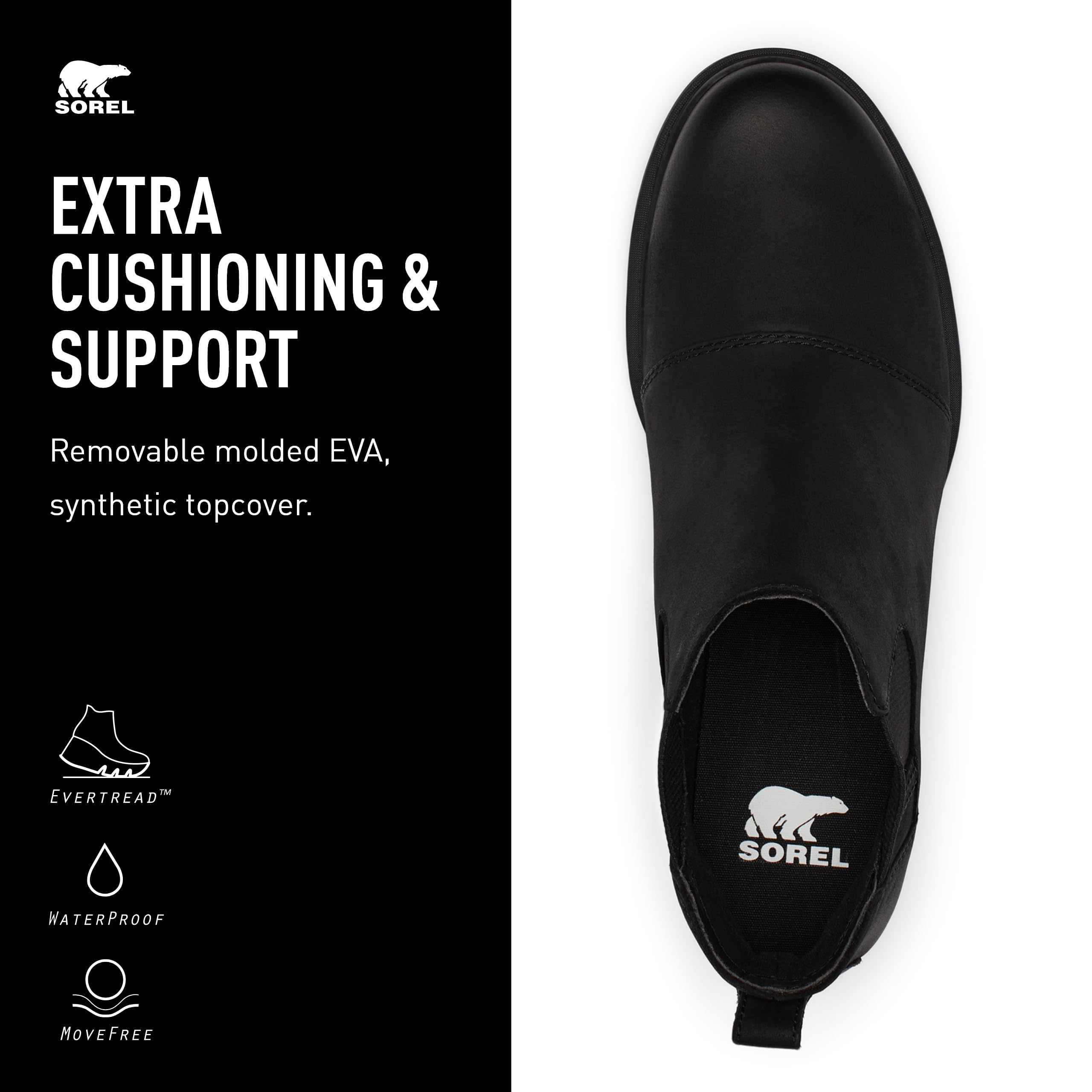 Foto 5 pulgar | Bota Sorel Emelie Lll Chelsea Waterproof Para Mujer, Color Negro - Venta Internacional.