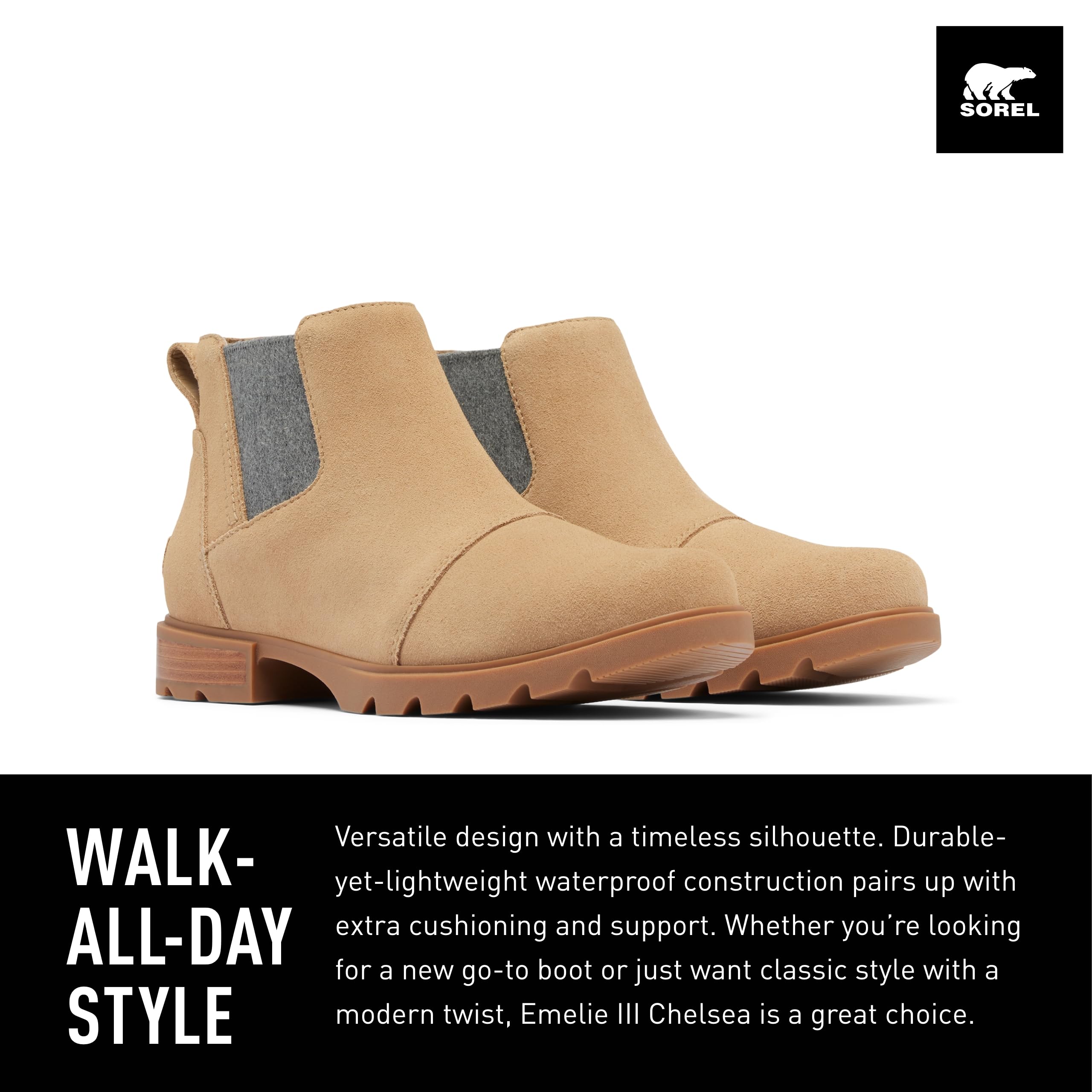 Foto 3 pulgar | Bota Sorel Emelie Lll Chelsea Waterproof Para Mujer - Venta Internacional.
