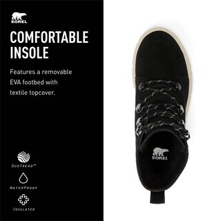 Foto 4 | Botas Sorel Explorer Lll Joan Impermeables Para Mujer, Color Negro Y Tiza - Venta Internacional.