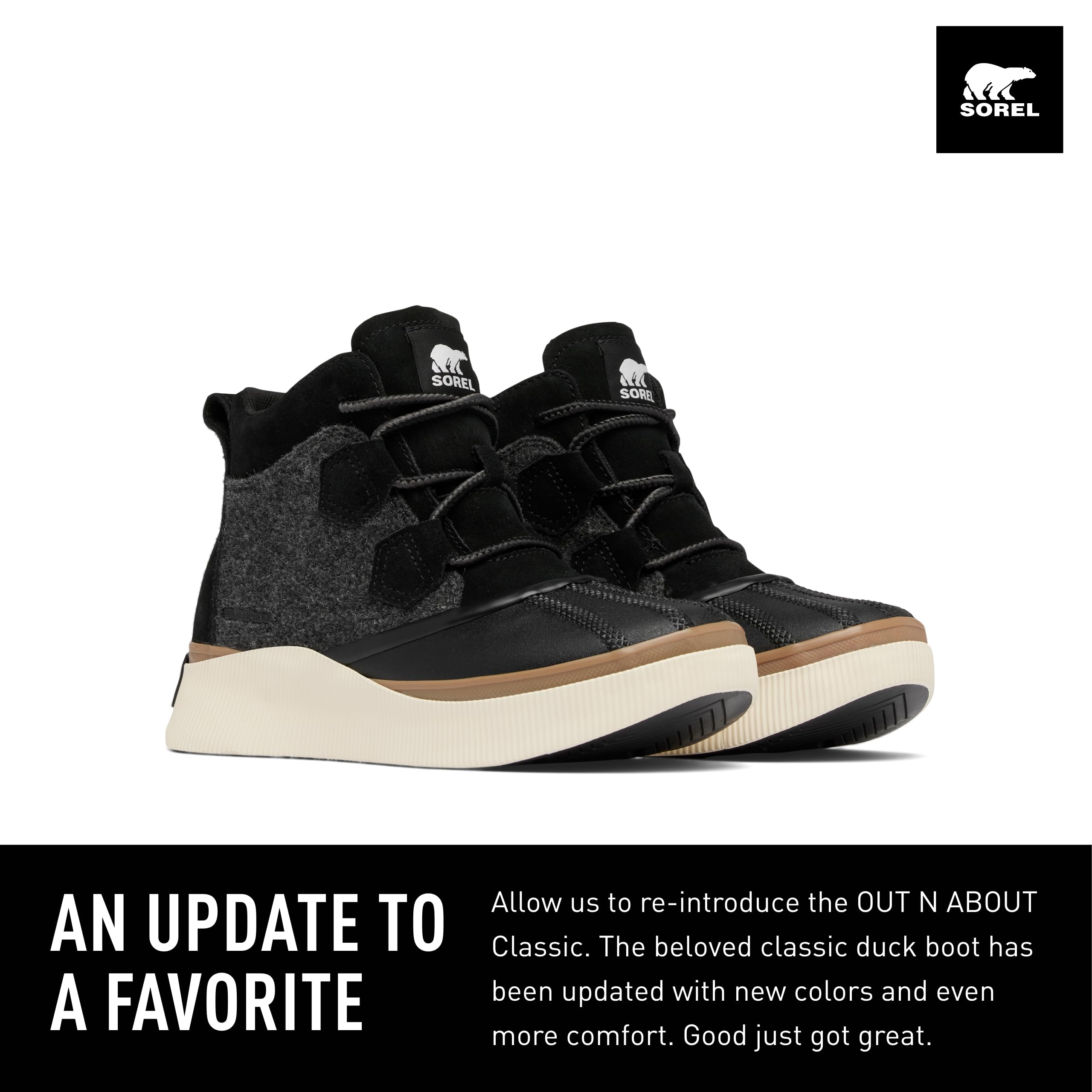 Foto 2 | Bota Sorel Out N About Lv Classic Impermeable Para Mujer, Color Negro - Venta Internacional.
