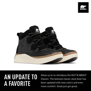 Foto 2 | Bota Sorel Out N About Lv Classic Impermeable Para Mujer, Color Negro - Venta Internacional.