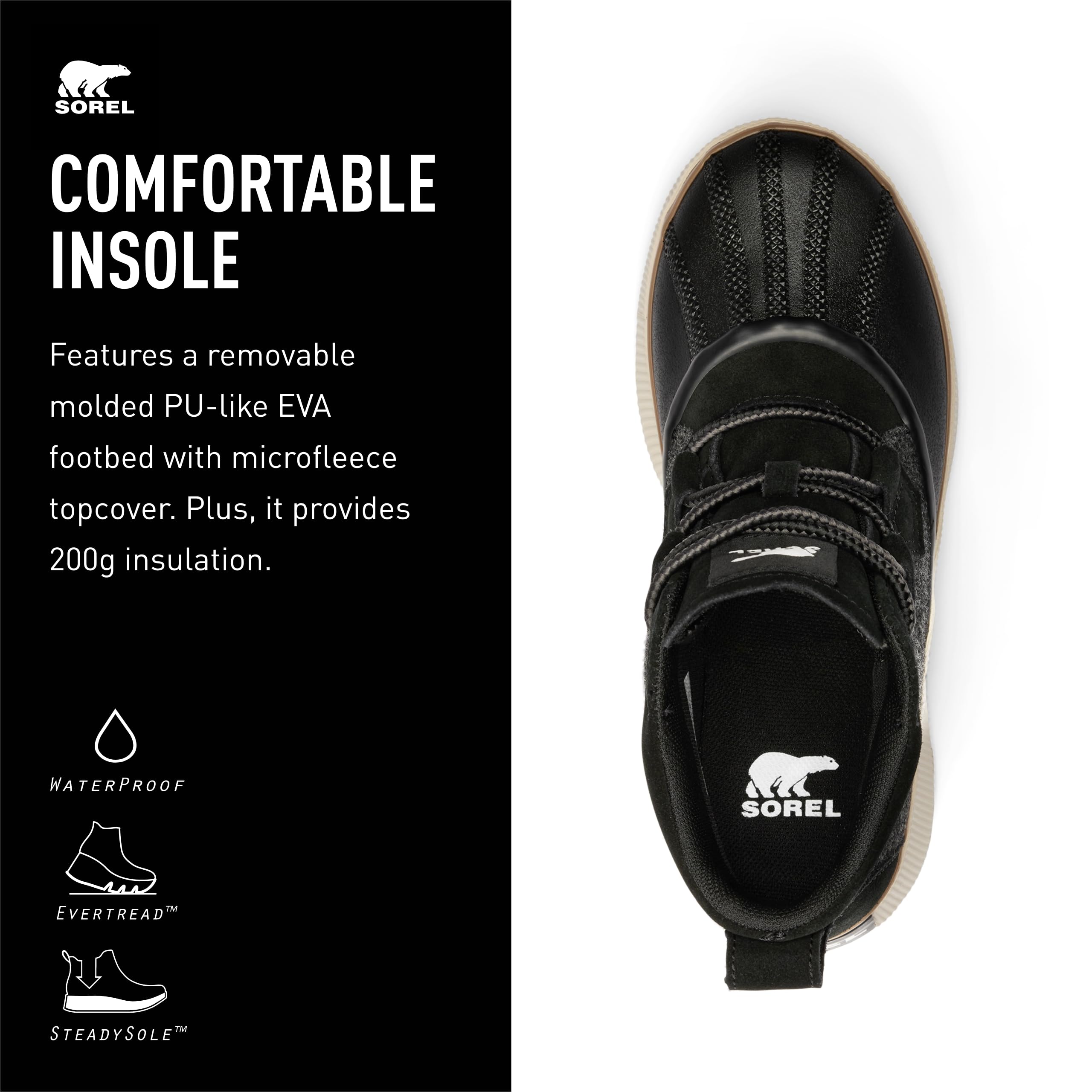 Foto 5 pulgar | Bota Sorel Out N About Lv Classic Impermeable Para Mujer, Color Negro - Venta Internacional.
