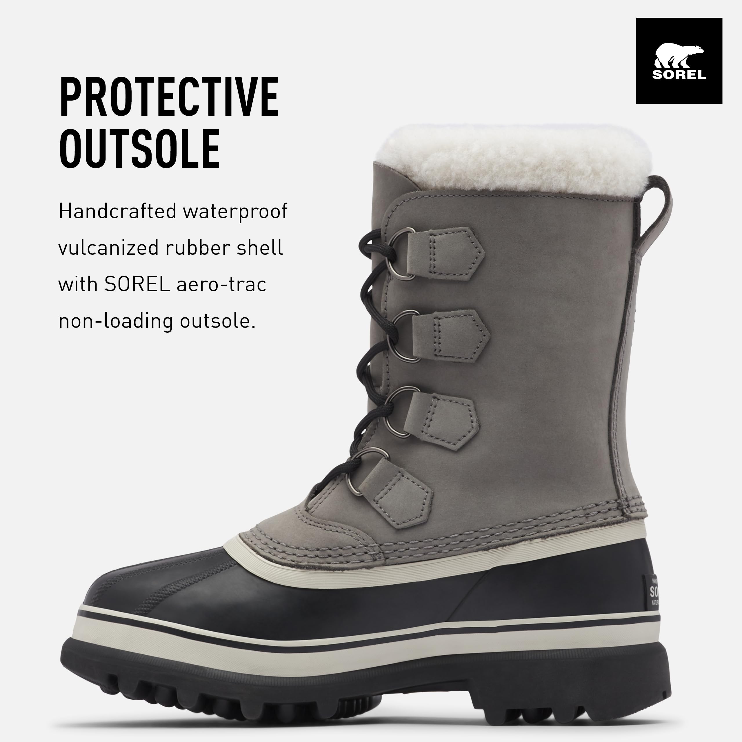 Foto 4 pulgar | Bota Sorel Caribou Waterproof Para Mujer Shale/stone - 9 - Venta Internacional.
