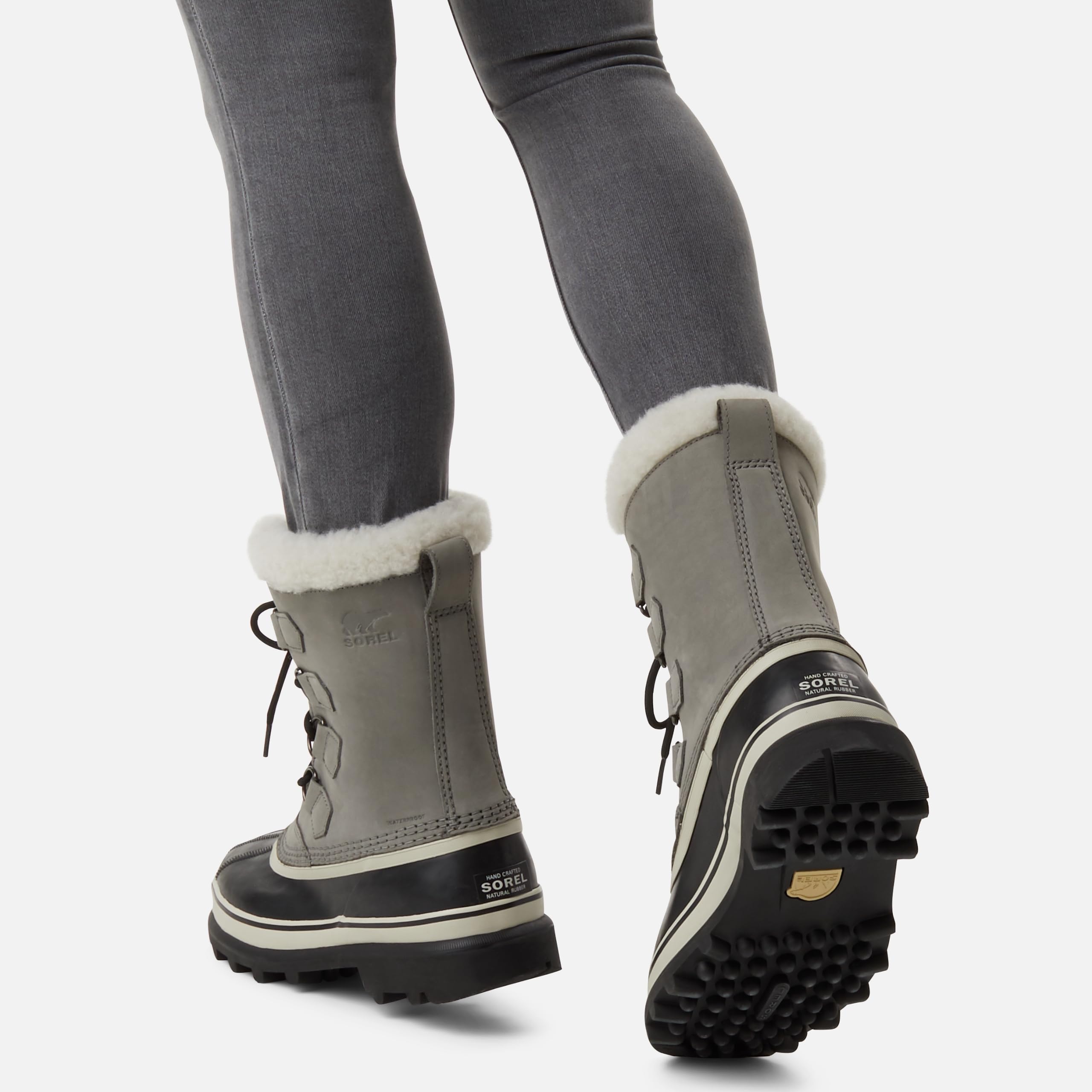 Foto 6 pulgar | Bota Sorel Caribou Waterproof Para Mujer Shale/stone - 9 - Venta Internacional.