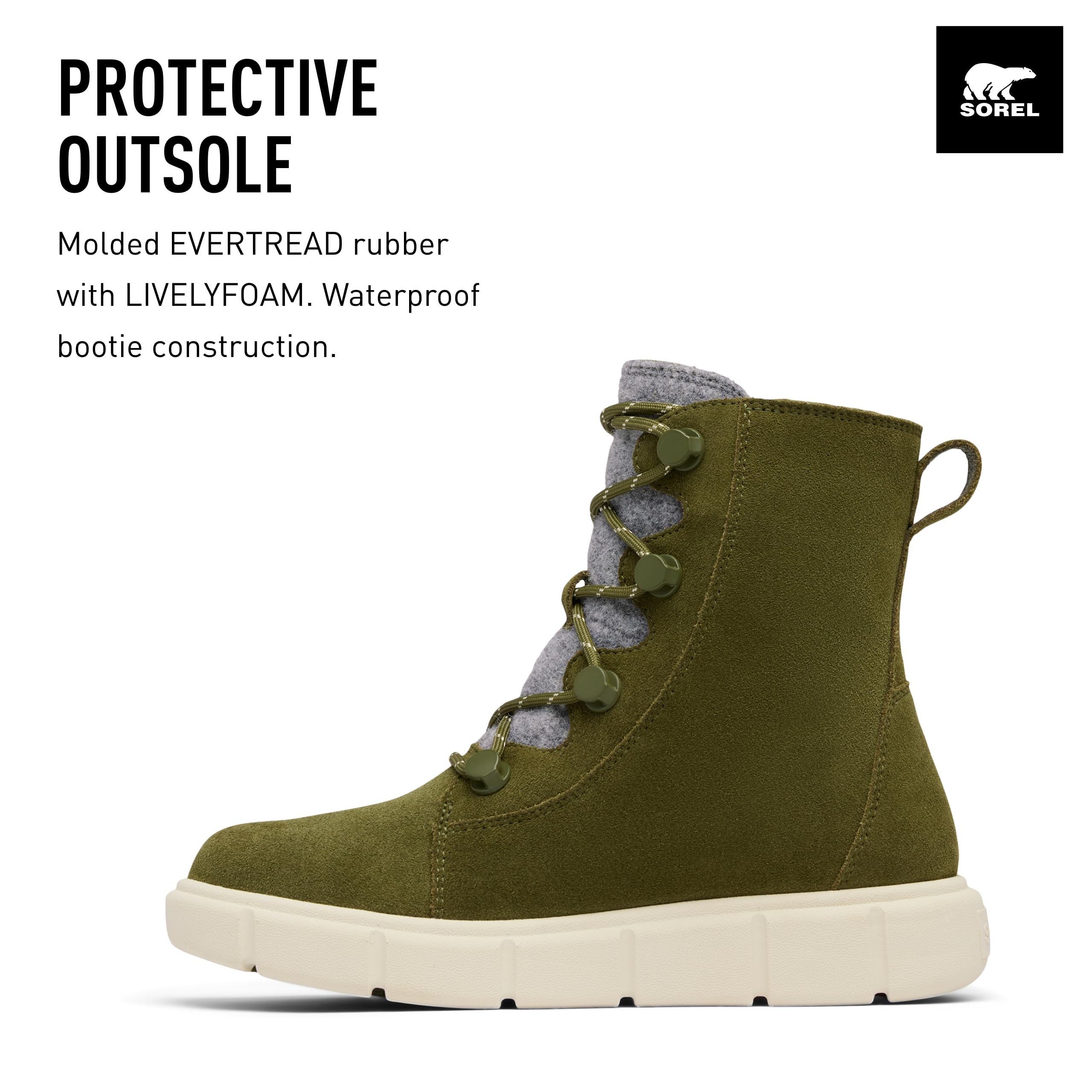 Foto 4 pulgar | Bota Sorel Explorer Lll Joan Waterproof Para Mujer - Verde - Venta Internacional.