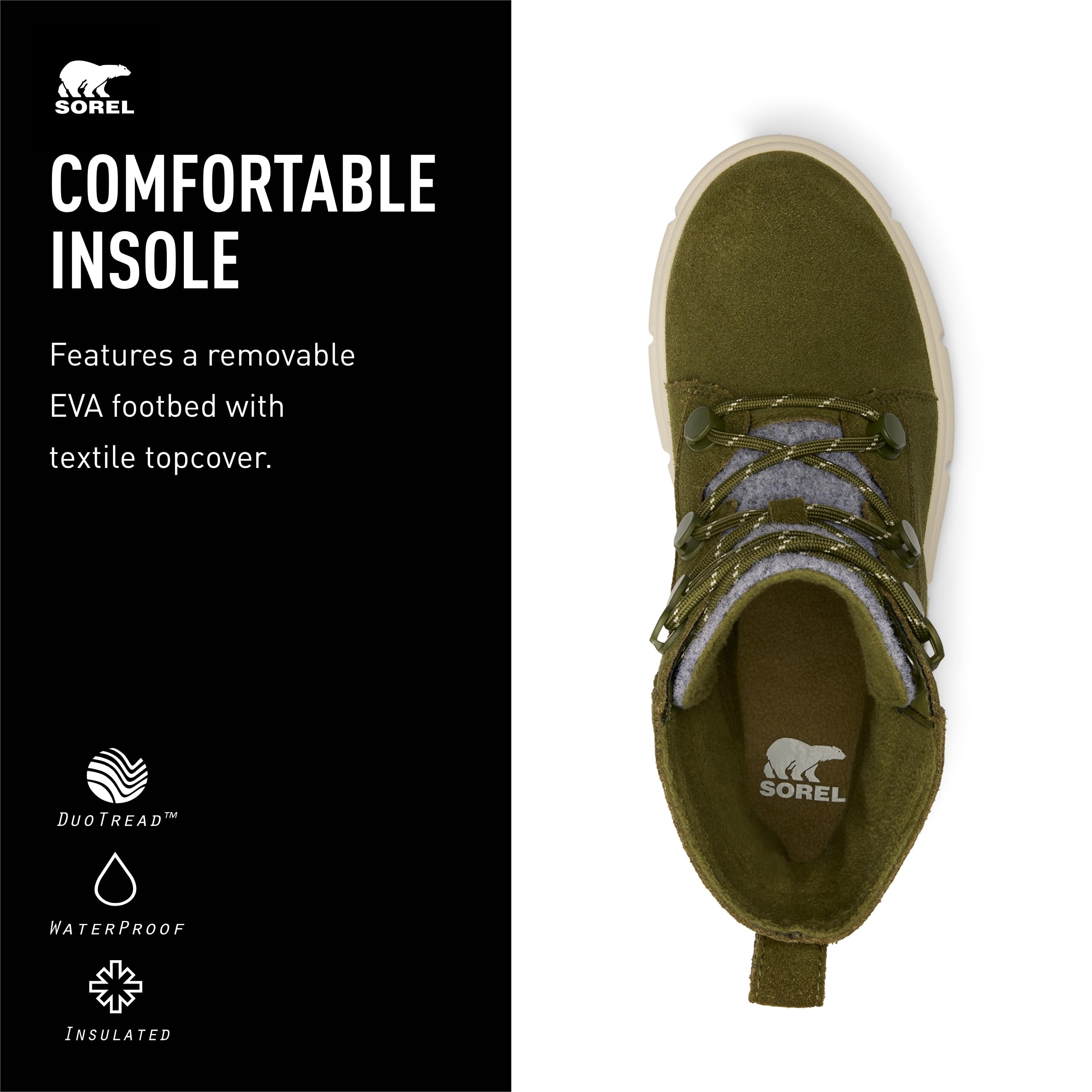 Foto 5 pulgar | Bota Sorel Explorer Lll Joan Waterproof Para Mujer - Verde - Venta Internacional.