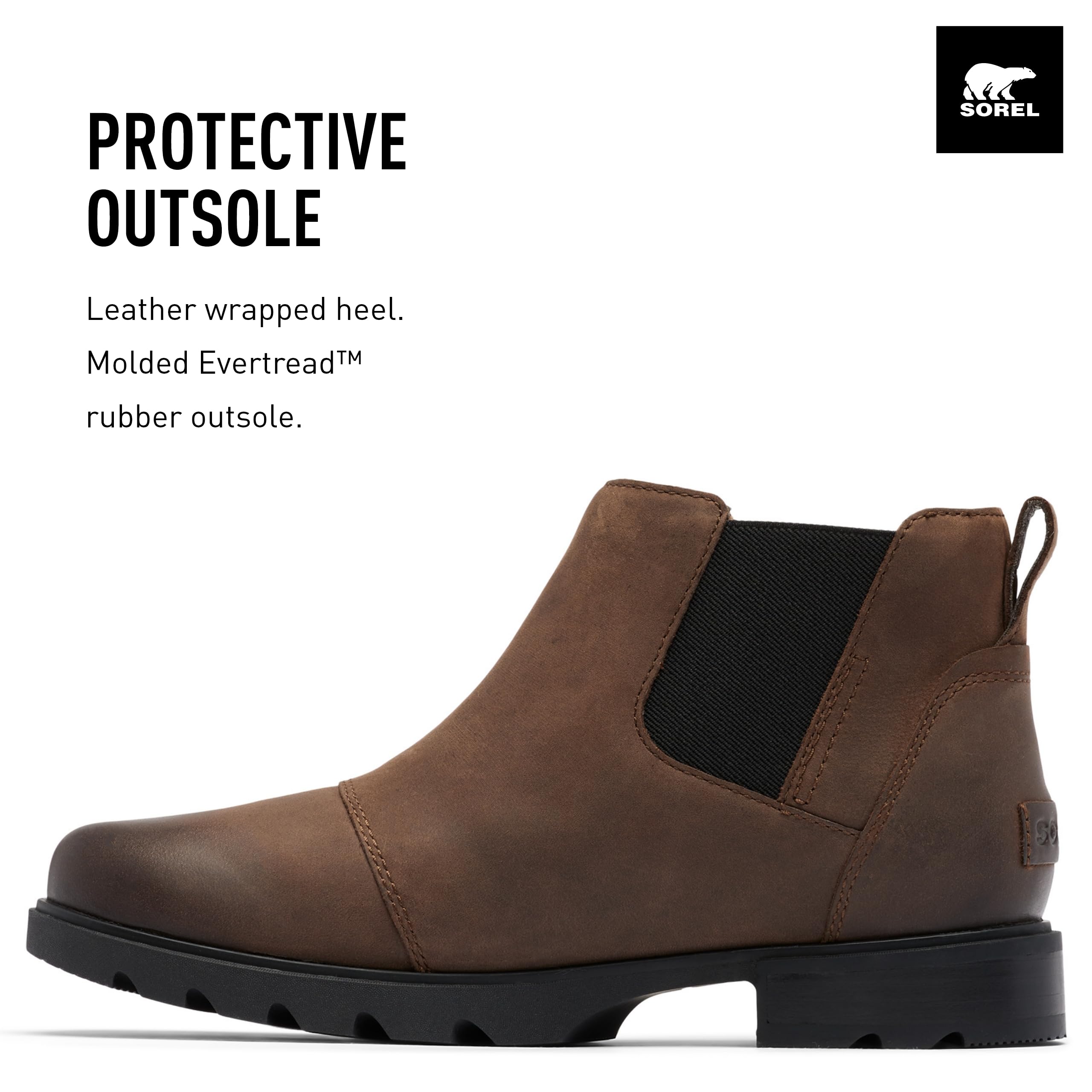 Foto 3 | Bota Sorel Emelie Lll Chelsea Waterproof Para Mujer, Color Tabaco, 8.5 Us - Venta Internacional.
