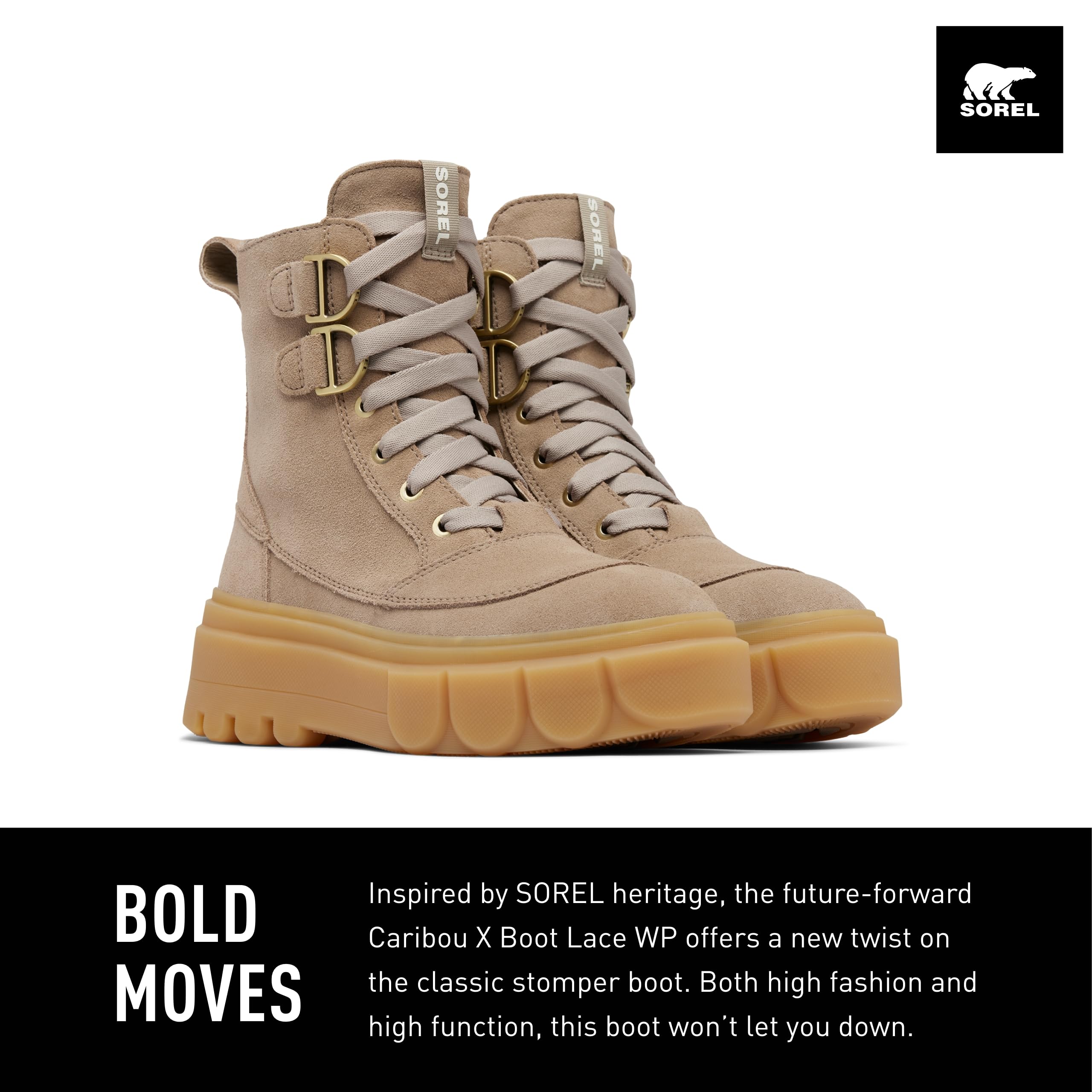 Foto 3 pulgar | Bota Sorel Caribou X Lace Waterproof Para Mujer - Taupe 10.5 - Venta Internacional.