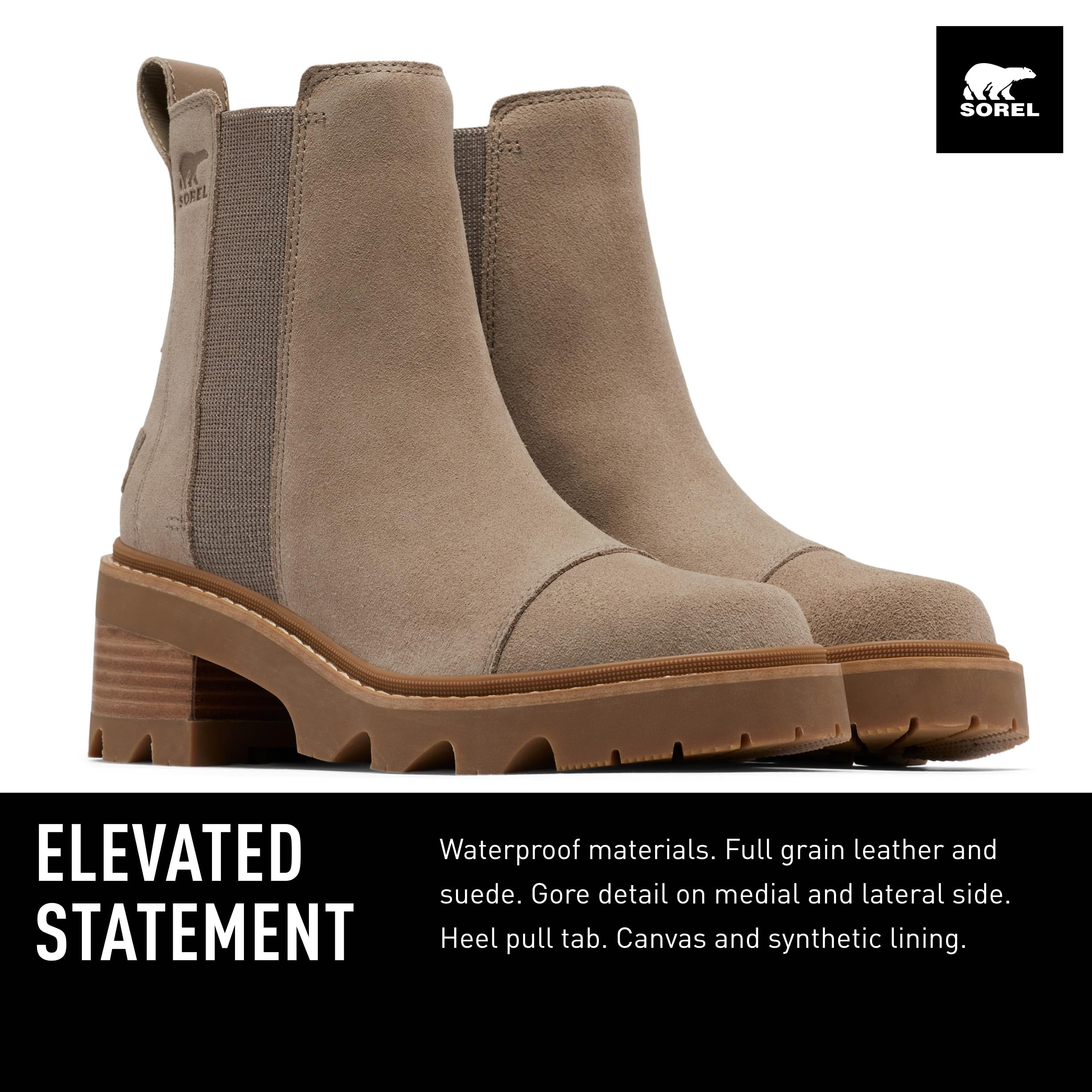 Foto 2 | Botas Sorel Joan Now™ Chelsea Omega Taupe/gum 2 Para Mujer - Venta Internacional.