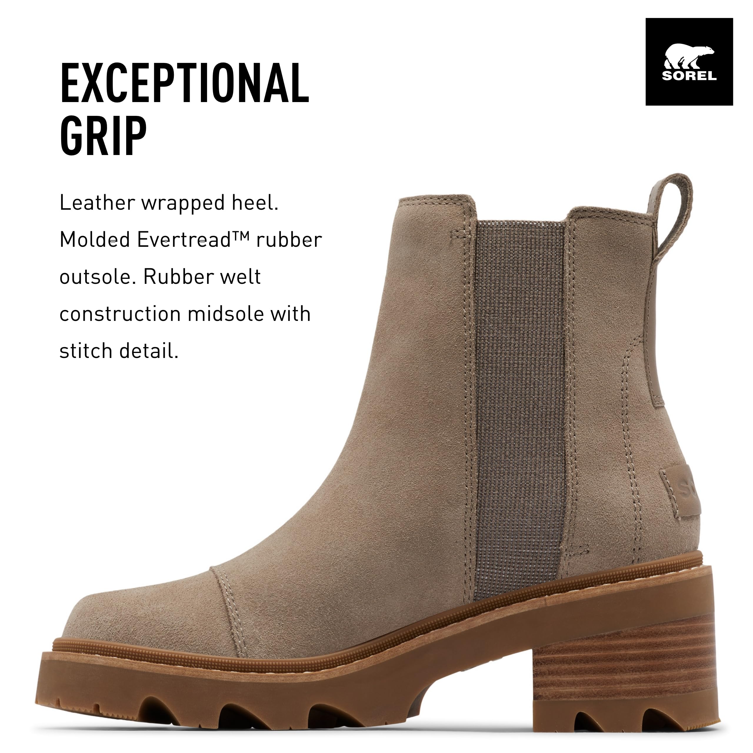 Foto 3 | Botas Sorel Joan Now™ Chelsea Omega Taupe/gum 2 Para Mujer - Venta Internacional.