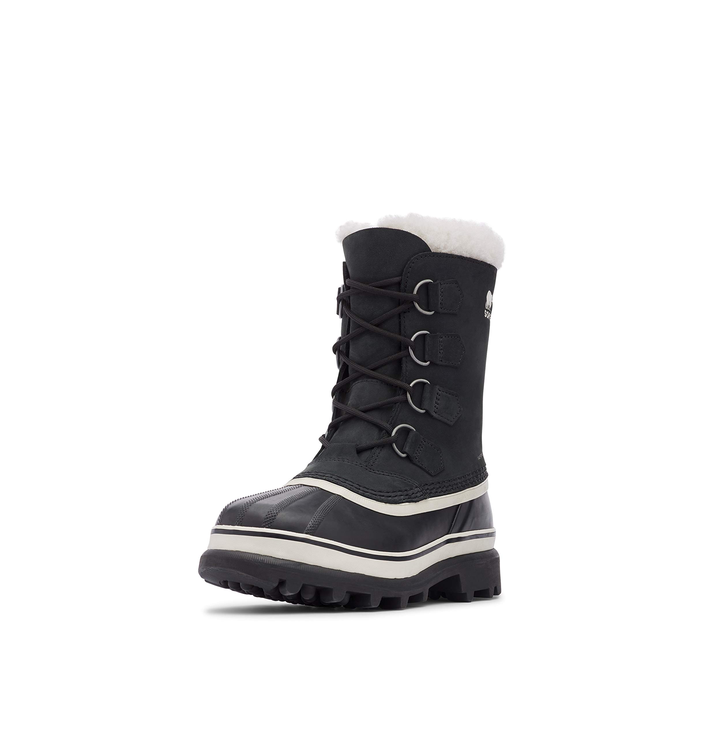 Bota Sorel Caribou Waterproof Para Mujer, Color Negro/piedra, 8.5 Us - Venta Internacional.