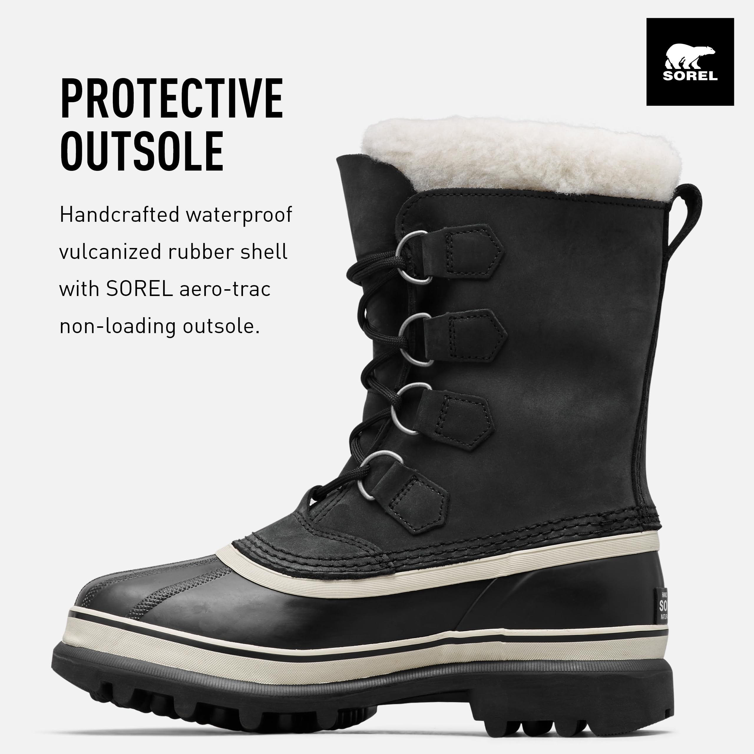 Foto 4 pulgar | Bota Sorel Caribou Waterproof Para Mujer, Color Negro/piedra, 8.5 Us - Venta Internacional.
