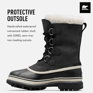 Foto 3 | Bota Sorel Caribou Waterproof Para Mujer, Color Negro/piedra, 8.5 Us - Venta Internacional.
