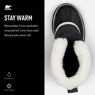 Foto 4 | Bota Sorel Caribou Waterproof Para Mujer, Color Negro/piedra, 8.5 Us - Venta Internacional.