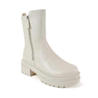 Foto 1 | Bota Combat Militar 6cm Para Mujer Walki Ursula Blanco